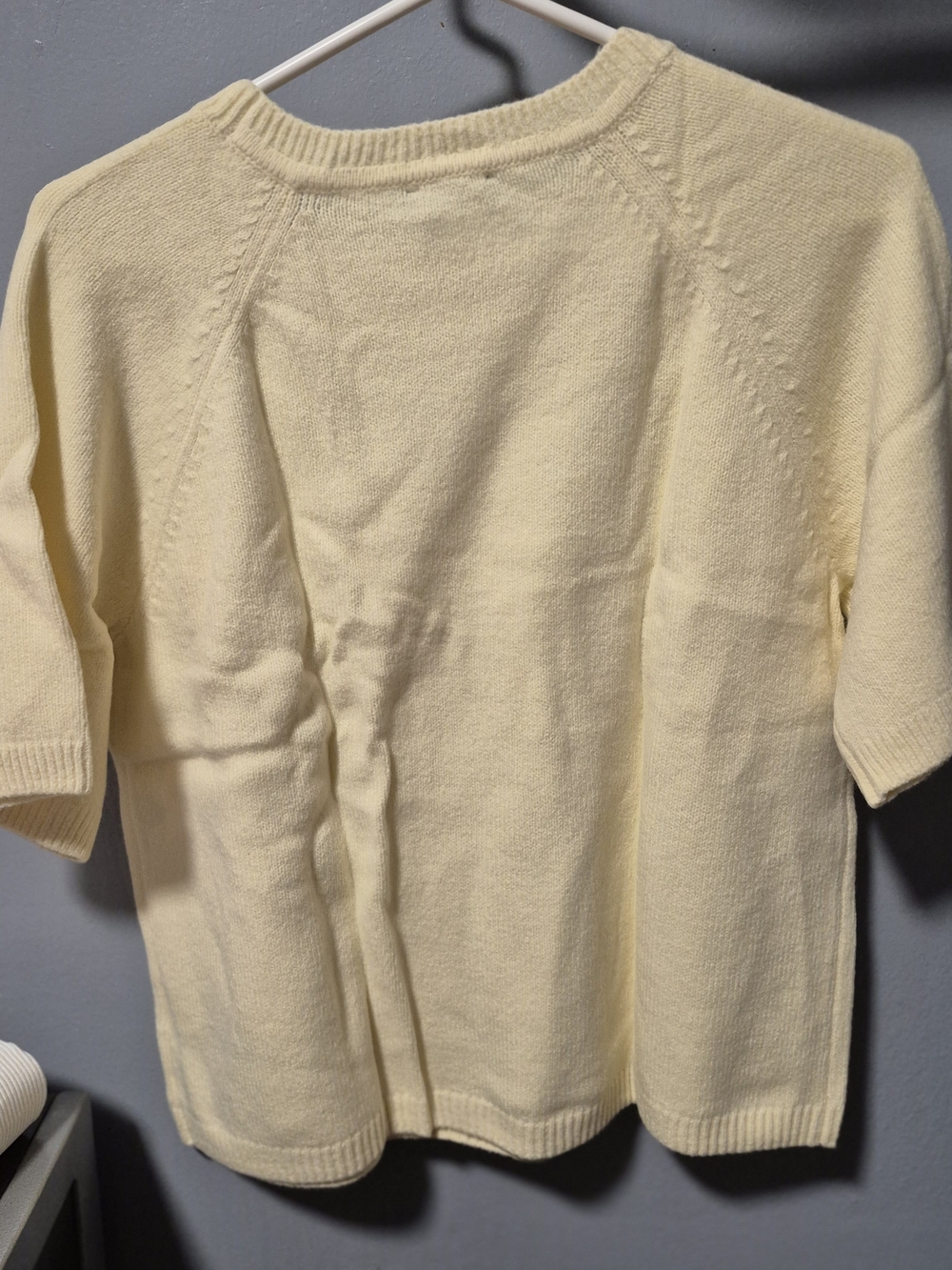 GAP Short-Sleeve Crewneck Sweater - Pale Yellow